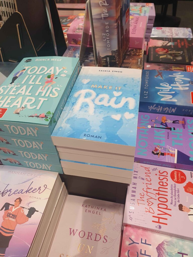 Make It Rain in einer Buchhandlung